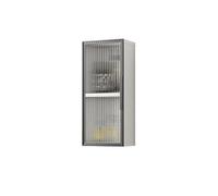 Armario De Pared De Cocina Con 2 Puertas De Cristal Armario De Pared De Almacenamiento De Cristal Para Baño Cocina Dormitorio Sala De Estar(Three-story double doors B,75*25*15cm/29*9*5in)