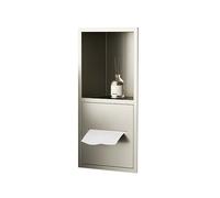 Armario de pared empotrado de acero inoxidable, impermeable, para mamparas de ducha, moderno soporte de papel higiénico, hogar, hotel y uso residencial