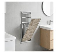 Armario de pared integrado para almacenamiento de baño y cocina, cubo de basura oculto y soporte de papel higiénico, organizador que ahorra espacio para sala de estar y nicho de ducha