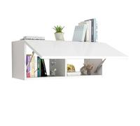 Armario De Pared Moderno Con Estante Flotante - Estantes Decorativos Para Sala Dormitorio Baño Organizador Almacenamiento Sobre El Escritorio Espacios Pequeños Apartamentos(Blanco,100*24*33.6cm)