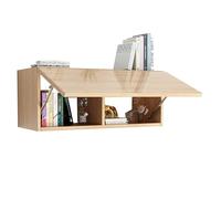 Armario De Pared Moderno Con Estante Flotante - Estantes Decorativos Para Sala Dormitorio Baño Organizador Almacenamiento Sobre El Escritorio Espacios Pequeños Apartamentos(Wood colorB,80*24*33.6cm)