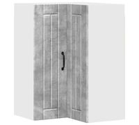 Armario de pared para cocina, 57 x 57 x 80 cm, color gris hormigón con 2 | Material de madera, aspecto elegante y moderno, para cocinas interiores, funcionalidad simple, mejora la estética de la