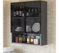 Armario de pared para cocina, baño y balcón de metal con puerta S, 60 x 30 x 80 cm