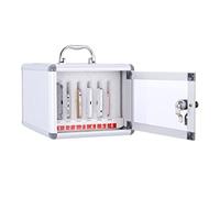 Armario de pared para teléfono celular, almacenamiento de aleación de aluminio con 6/12/24/36/48/60 ranuras para aula, escuela, oficina, acabado plateado, teléfono móvil seguro