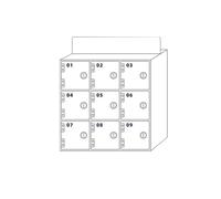 Armario de pared para teléfono móvil con 30 ranuras para una organización segura del dispositivo en oficinas y salas de reuniones