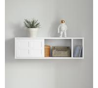 SoBuy FHK18-W Armario de pared con puertas correderas y compartimento para pasillo, armario, estante de pared, armario sin materia, blanco BHT aprox. : 75x23x20cm BLANCO