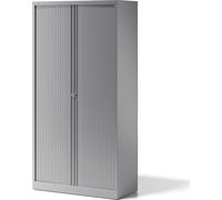 BISLEY | Rollladenschrank Essentials | HxBxT 1970 x 1000 x 470 mm | 4 Fachböden | Silber.