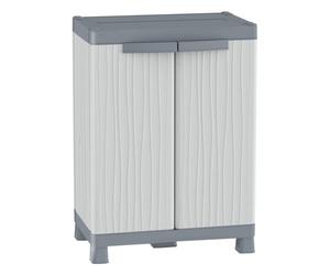 Armario De Plástico Terry 1002569 WAVE Base 700 Gris Claro Y Oscuro