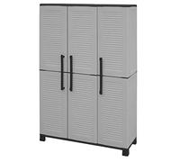 armario de polipropileno, con bisagras de acero, estantes ajustables y los pies, dimensiones L 1020 x P370 x H 1.690 mm.