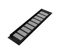 Armario de puerta de 100 mm para ventilación de aire rectangular de aluminio y rejilla resistente para cubierta de ventilación con cubierta de aleación de aluminio impermeable (100 x 400 mm)