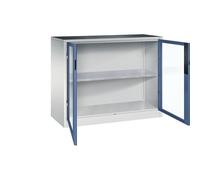 Armario de puertas batientes con ventanilla C+P, H x A x P 1000 x 1200 x 500 mm, 1 balda