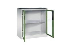 Armario de puertas batientes con ventanilla C+P, H x A x P 1000 x 930 x 500 mm, 1 balda