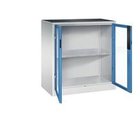 Armario de puertas batientes con ventanilla C+P, H x A x P 1000 x 930 x 500 mm, 1 balda