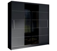 Armario De Puertas Correderas Bruno 200x60x215cm Grafito