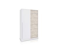 Armario de puertas correderas en blanco mate y blanco velho 120x200 cm show blanco artik (blanco mate) - blanco velho 120 x 200 x 50 cm