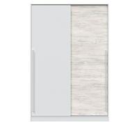 Armario de puertas correderas Indira (L x An x Al: 50 x 120 x 200 cm, Blanco Artik/Blanco Velho)