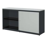 Armario de puertas correderas mauser, H x A x P 830 x 1600 x 432 mm, tablero de plástico, 2 x 1 balda