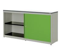 Armario de puertas correderas mauser, H x A x P 830 x 1600 x 432 mm, tablero de plástico, 2 x 1 balda