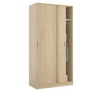 Armario de puertas correderas Max (L x An x Al: 50 x 100 x 200 cm, Roble)