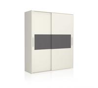 Armario de puertas correderas y gran capacidad 180x207,6 cm Uniq Blanco - Grafito