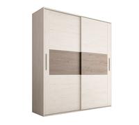 Armario 2 puertas correderas uniq 180 andersen pino - gris 180 x 207,6 x 55 cm
