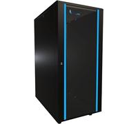 Armario de red de 19 pulgadas, 27 U, 600 x 1000, paredes laterales desmontables, marco autoensamblable, armario de servidor de 19 pulgadas para conmutadores UPS servidores vidrio templado negro rack