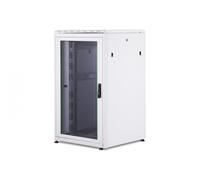 Armario de red de pie Unique 19" 26U rack 800x800, puerta frontal de vidrio, gris, 800kg
