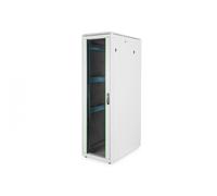 Armario de red de pie Unique 19" 42U rack 600x1000, puerta frontal de vidrio, gris, 800kg 2053x600x1000 mm, color gris (RAL 7035)