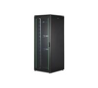 Armario de red de pie Unique 19" 42U rack 800x800, puertas frontales de vidrio, negro, 800kg 2053x800x800 mm, color negro (RAL 9005)