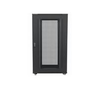 Armario de red Lanberg Armario de rack de 19 pulgadas autoportante 42U/800x1000 en kit con puerta de malla negra.
