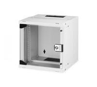 Armario de red montado en la pared de 10" 6U, SOHO PRO 325 x 315 x 300 mm, puerta de vidrio, gris, sin ensamblar, 30 kg