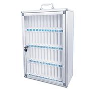 Armario de teléfono con cerradura - Gabinete de almacenamiento móvil montado en la pared para la gestión del aula - Aleación de aluminio duradera - 12 a 60 ranuras para almacenamiento y organización