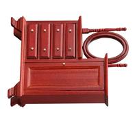 Armario de tocador hecho a mano con puertas que se pueden abrir y almacenamiento para decoración de muebles a escala 1/12, tocador de casa de muñecas