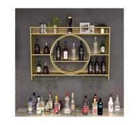 Armario De Vino De Pared Con Soporte De Vidrio, Estantes Flotantes Para Unidad Bar, Expositor De Almacenamiento, Vasos Colgantes Simple Para El Hogar, Cocina, El, Decoración Restaurante