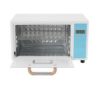 Armario desinfectante UV de 10 l: esterilizador de alto rendimiento con interruptor táctil, bandeja de acero inoxidable, ideal para peluquería y cosméticos (blanco y azul)