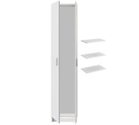 Armario Despensero escobero Auxiliar de Madera de 1 puerta blanco