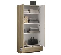 Armario Dormitorio Ropero Duero Oak con 2 Puertas y 1 cajón,Color Roble 80 x 36 x 171 cm