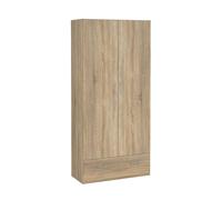 Armario Duero con 2 puertas y 1 cajón estructura de Roble 79,4x35,7x170,4cm