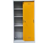 Armario ecológico con puertas correderas eurokraft basic, altura 1800 mm, 3 baldas