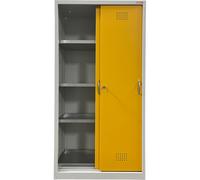 Armario ecológico con puertas correderas eurokraft basic, altura 1800 mm, 3 baldas de cubeta