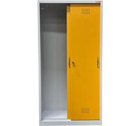 Armario ecológico, cuerpo vacío con puertas correderas eurokraft basic, H x A 1800 x 920 mm, con 2 puertas