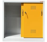 Armario ecológico, cuerpo vacío con puertas correderas eurokraft basic, H x A 900 x 920 mm, con 2 puertas