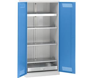 Armario ecológico eurokraft pro, con bandejas extraíbles para bidones pequeños, 5 niveles de almacenamiento