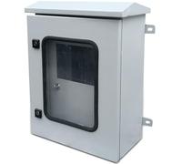 Armario Electrico, Caja Estanca Exterior Electrica, Cuadro Electrico Superficie Acero Laminado en Frío, Puerta de Doble Capa, Ventana de Inspección(70x50x30 cm/28x20x12 in)