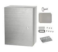 Armario Electrico, Caja Estanca Exterior Electricas Resistente a la Intemperie, Cuadro Electrico Superficie Acero Inoxidable 304, IP66, Accesorios Completos(20x20x15 cm/8x8x6 in)