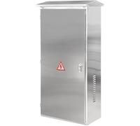 Armario Electrico de Acero Inoxidable 304, Caja Estanca Exterior Electrica Grande, Cuadro Electrico Superficie, Montaje en Suelo, Diseño con Techo Inclinado(60x35x100cm/24x14x39in)