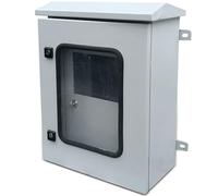 Armario Electrico de Acero Laminado en Frío, Caja Estanca Exterior Electrica, Cuadro Electrico Superficie Diseño de Puerta de Doble Capa, Ventana de Visualización(40x30x25 cm/16x12x10 in)