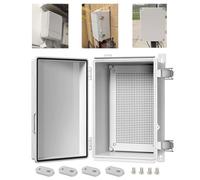 Armario Eléctrico Exterior,Armario De Plástico Abs,30x20x15cm,Cajas Eléctricas Exteriores Impermeables,Ip67 Carcasa Industrial Para Montaje En Pared,Apto Para Uso En Exteriores,Color Gris