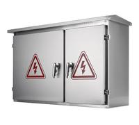 Armario Electrico Grande de Doble Puerta para Exteriores, Rcaja Estanca Exterior Electrica, Cuadro Electrico Superficie en Acero Inoxidable 304, Grado de Protección IP65(80x60x25cm/31x24x10in)