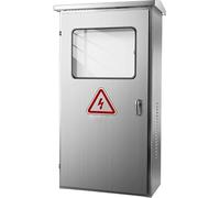 Armario Electrico Grande de Montaje en Suelo, Caja Estanca Exterior Electrica, Impermeable, Cuadro Electrico Superficie con Techo Inclinado y Protección IP55(120x60x35cm/47x24x14in)